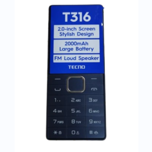 Alternative view of Tecno T316, 2.0" inch display, 2000mAh, 4MB ROM + 4MB RAM,Super Sleek Design, Digital Camera, Dual Sim