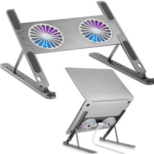 Alternative view of Portable Laptop Stand Aluminium Double Fan