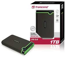 Transcend 1TB External Hard Drive USB 3.0 – Shockproof Portable Storage