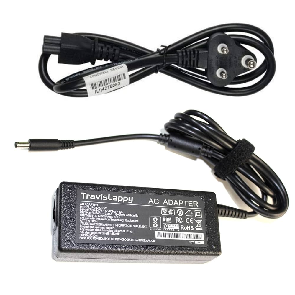 Dell small pin 65 W 19.5v 3.33 A 4.5mm x 3.0mm Charger - Image 2